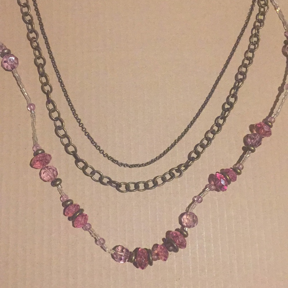 American eagle, long 3 chain necklace